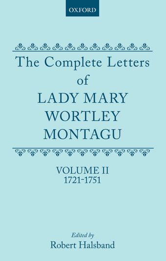 The Complete Letters of Lady Mary Wortley Montagu book cover