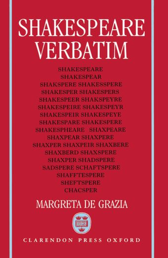 Shakespeare Verbatim book cover