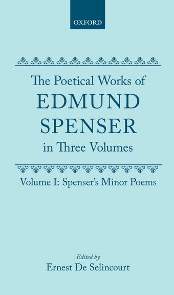 Spenser's Minor Poems book cover