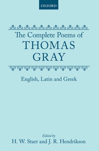 The Complete Poems of Thomas Gray book cover
