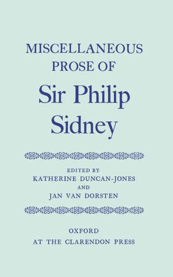 Miscellaneous Prose of Sir Philip Sydney book cover
