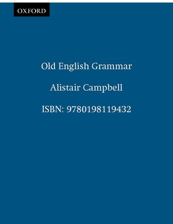 Old English Grammar book cover