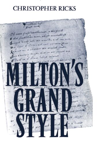 Milton's Grand Style book cover