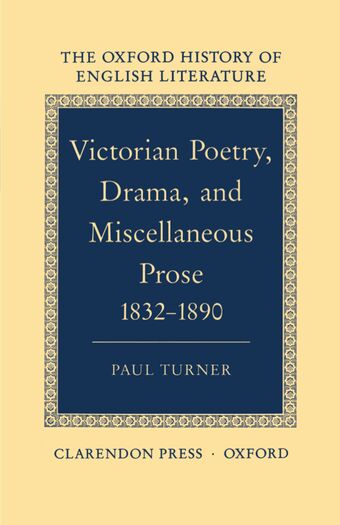 Victorian Poetry, Drama, and Miscellaneous Prose 1832-1890 book cover