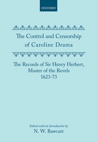 The Control and Censorship of Caroline Drama book cover