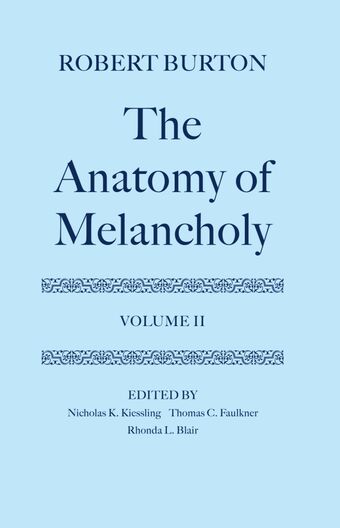 The Anatomy of Melancholy, Volume II book cover