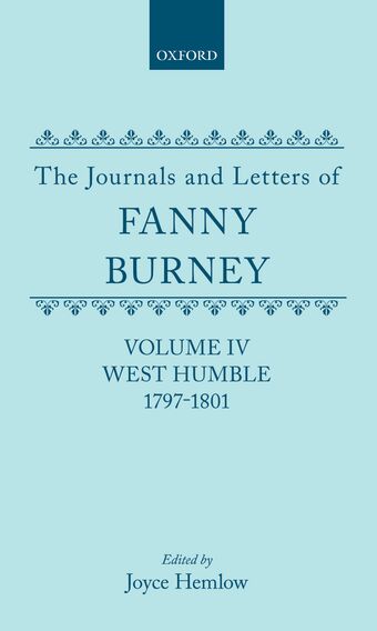 The Journals and Letters of Fanny Burney, Volume IV book cover