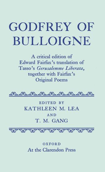 Godfrey of Bulloigne book cover