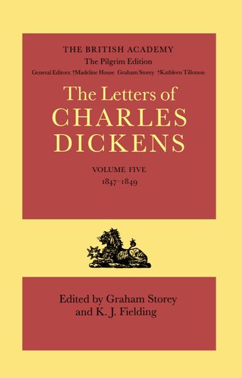 The Pilgrim Edition of the Letters of Charles Dickens: Volume 5 book cover