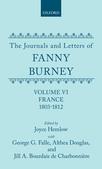 The Journals and Letters of Fanny Burney, Volume VI book cover