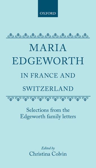 Maria Edgeworth in France and Switzerland book cover