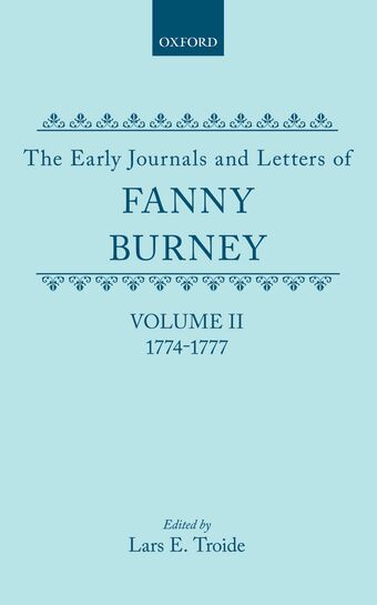 The Early Journals and Letters of Fanny Burney, Volume II book cover
