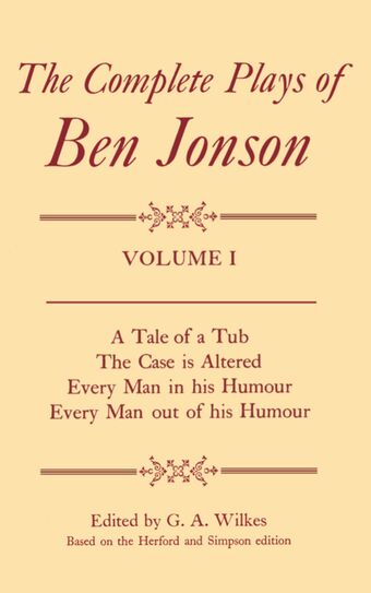 The Complete Plays of Ben Jonson book cover