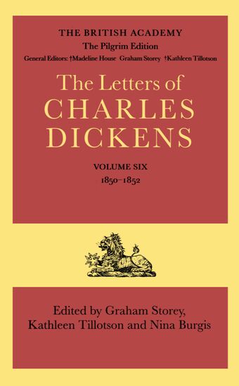 The Pilgrim Edition of the Letters of Charles Dickens: Volume 6 book cover