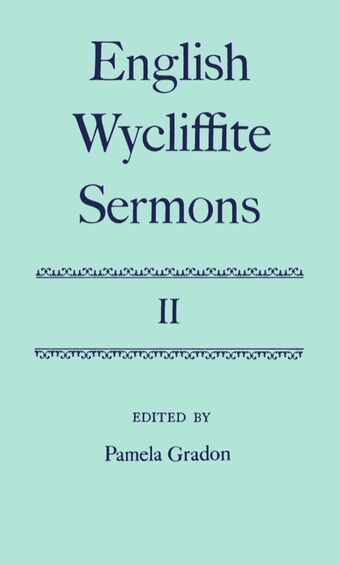 English Wycliffite Sermons book cover