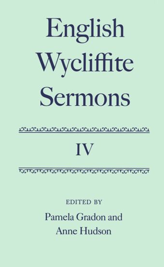 English Wycliffite Sermons book cover