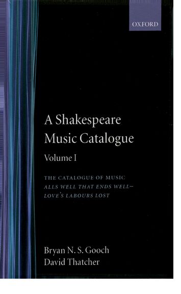A Shakespeare Music Catalogue: Volume I book cover