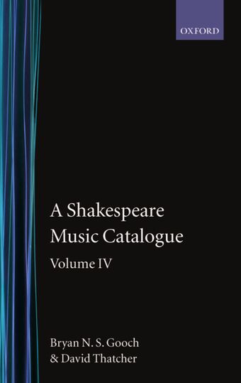 A Shakespeare Music Catalogue: Volume IV book cover