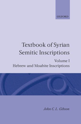 Textbook of Syrian Semitic Inscriptions book cover