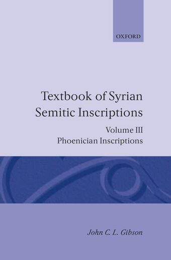 Textbook of Syrian Semitic Inscriptions book cover