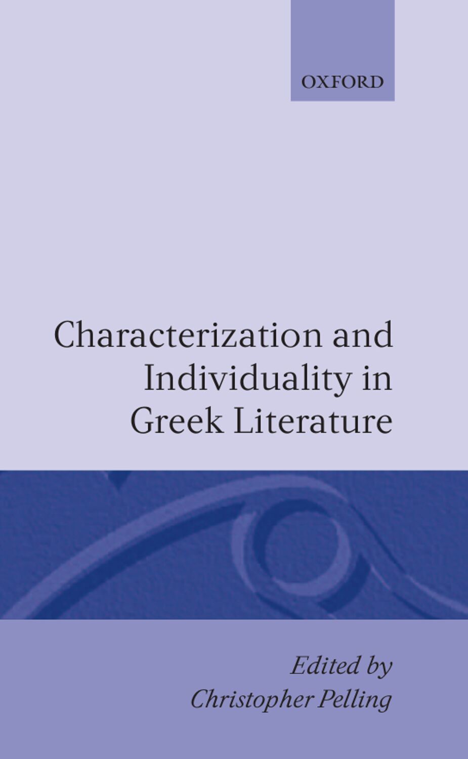 Characterization and Individuality in Greek Literature book cover