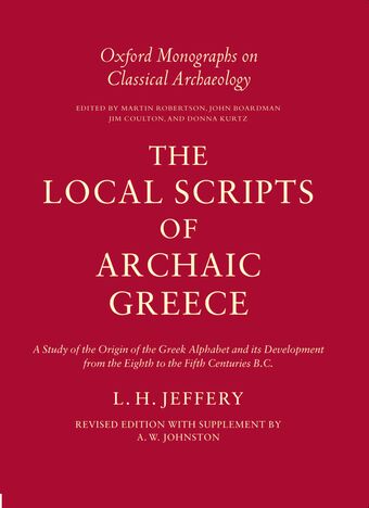 The Local Scripts of Archaic Greece book cover