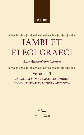 Iambi et Elegi Graeci book cover