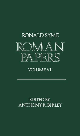 Roman Papers, Volume VII book cover