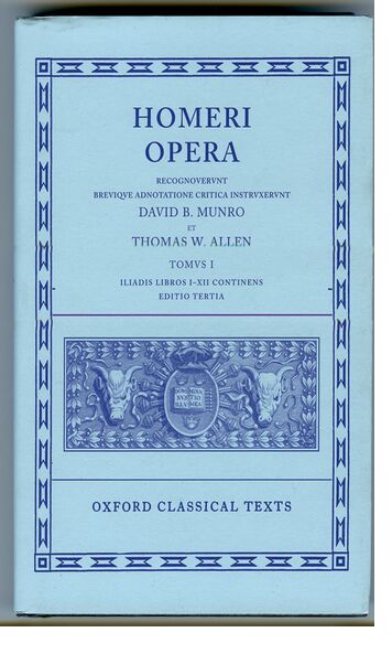 Homeri Opera: Volume I. Iliad (Books I-XII) book cover