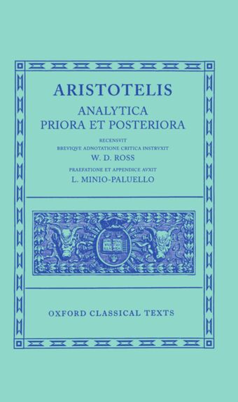 Analytica Priora et Posteriora book cover