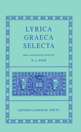 Lyrica Graeca Selecta book cover