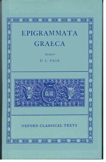 Epigrammata Graeca book cover