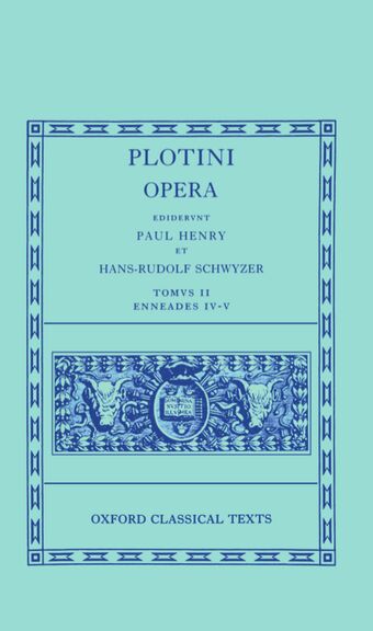 Plotinus II. Enneades IV et V book cover