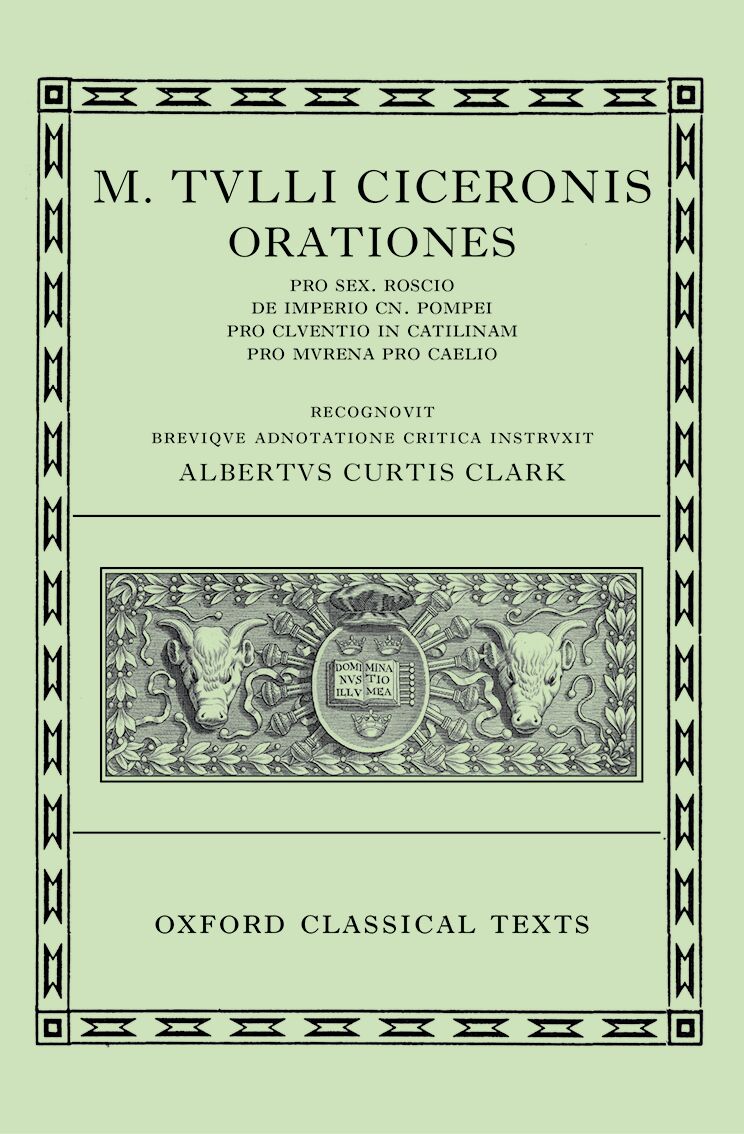 Cicero Orationes. Volume I book cover