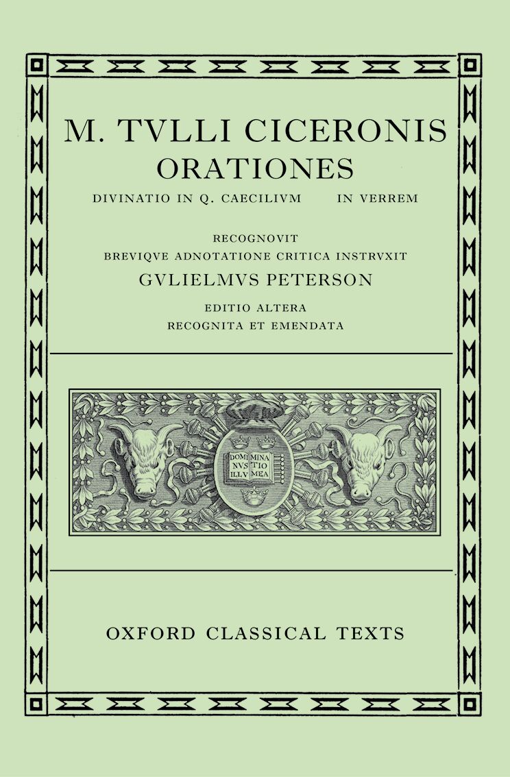 Cicero Orationes. Volume III book cover