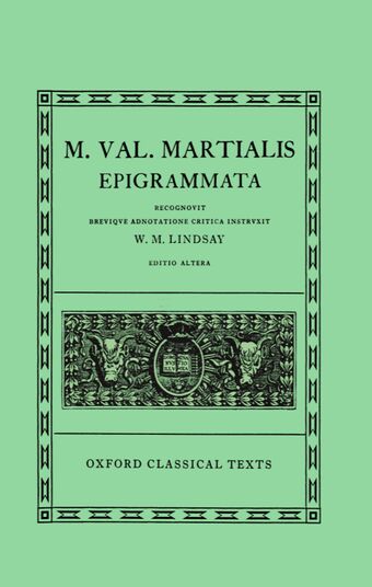Martial Epigrammata book cover