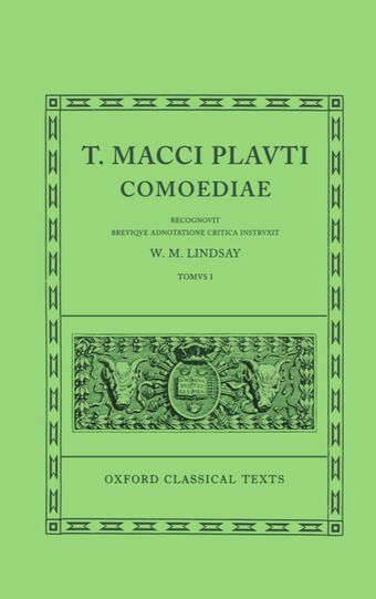Plautus Comoediae Volume. I book cover