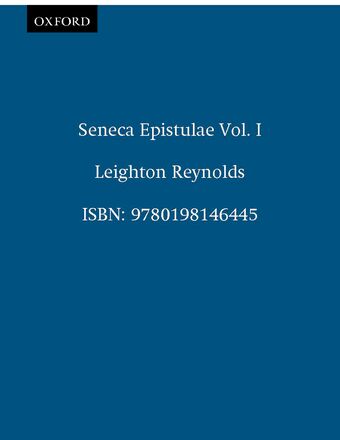 Seneca Epistulae, Volume I book cover