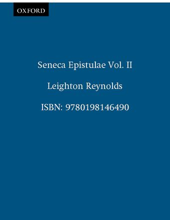 Seneca Epistulae book cover