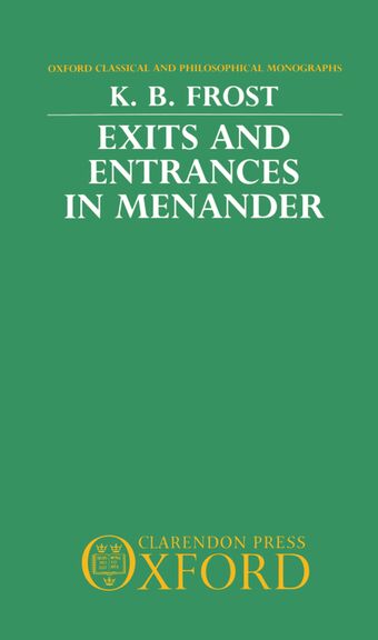 Exits and Entrances in Menander book cover
