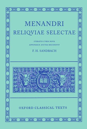 Menander Reliquiae Selectae book cover
