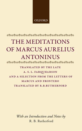 The Meditations of Marcus Aurelius Antoninus book cover