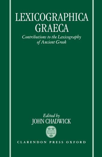 Lexicographica Graeca book cover