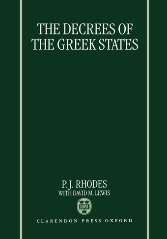 The Decrees of the Greek States book cover