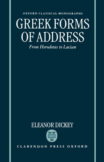 Greek Forms of Address book cover