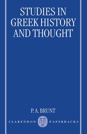 Studies in Greek History and Thought book cover