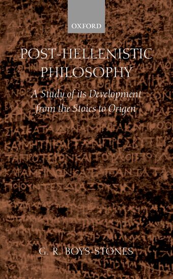 Post-Hellenistic Philosophy book cover