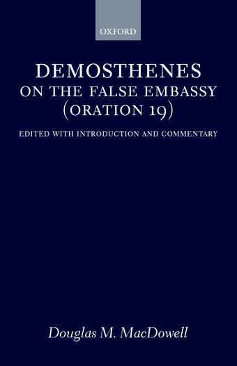 On the False Embassy (Oration 19) book cover