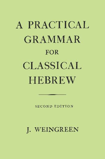 A Practical Grammar for Classical Hebrew book cover