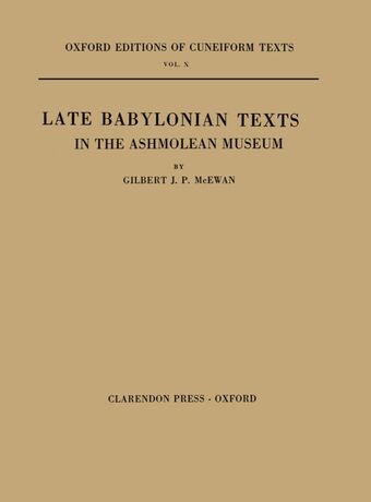 Late Babylonian Texts in the Ashmolean Museum book cover